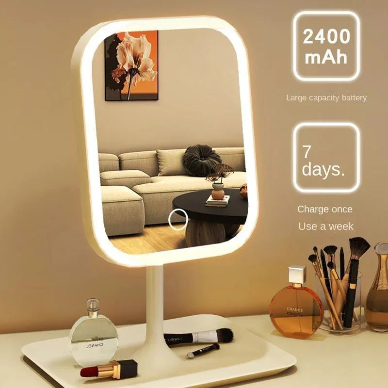 LED Schminkspiegel mit 3 Lichtfarben und Touch-Bedienung