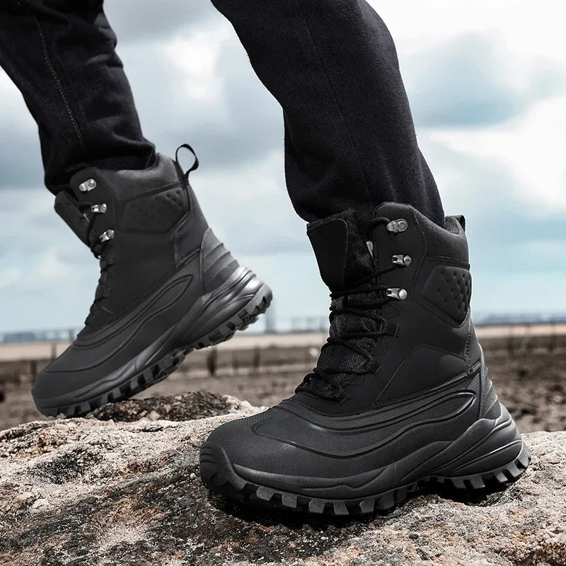 Herren High-Top-Schneestiefel mit Schnürung