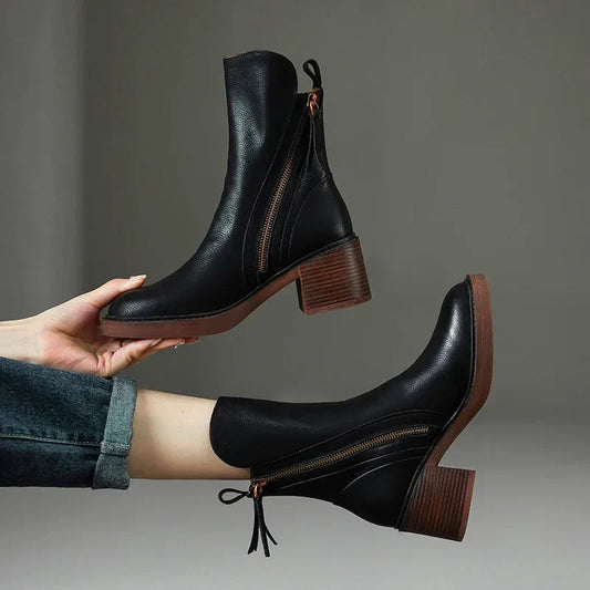 Klara – Leder-Stiefeletten