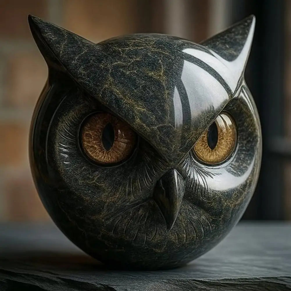 Eulen NyxCharm - Mystische Schwarze Skulptur