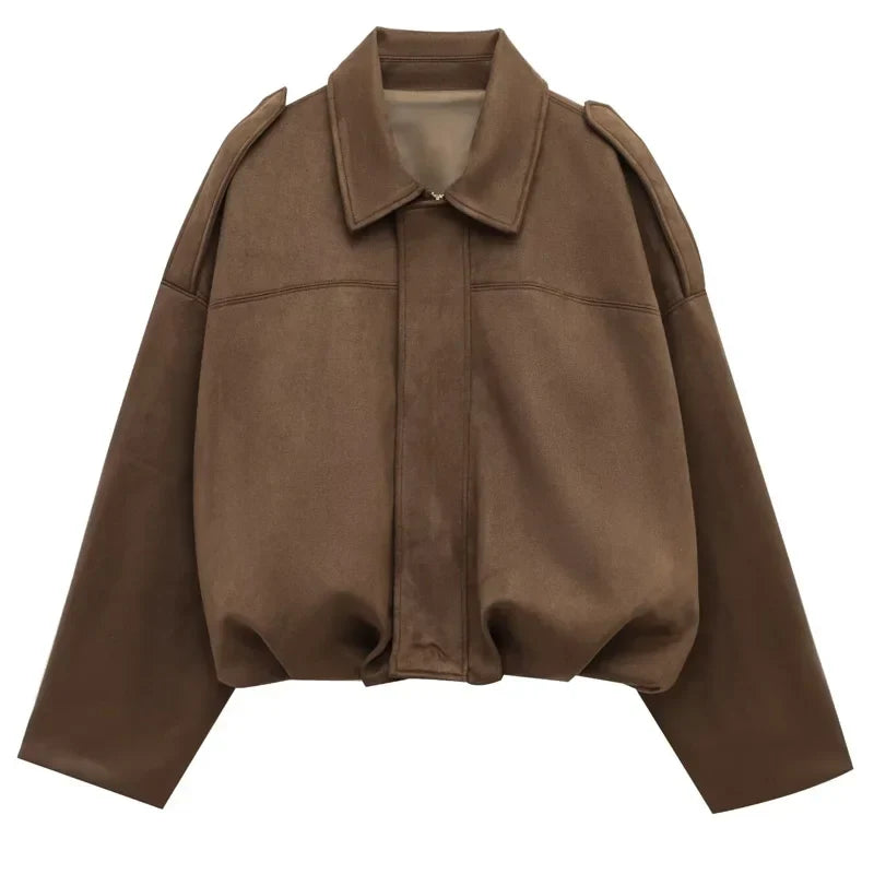 Jade | Bomberjacke mit Wildleder-Haptik