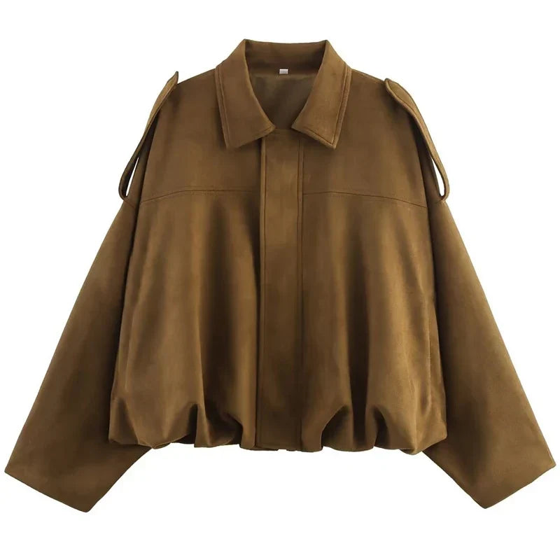 Jade | Bomberjacke mit Wildleder-Haptik