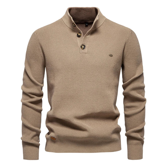 Konrad | Stilvolles Herrenpullover mit Knopfdesign