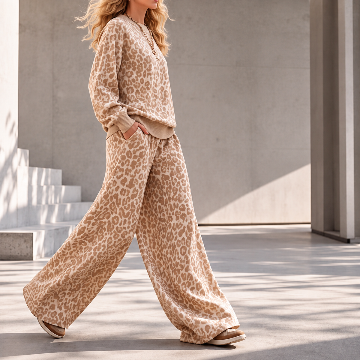 Hiniza – Zweiteiliges Set mit Leopardenmuster