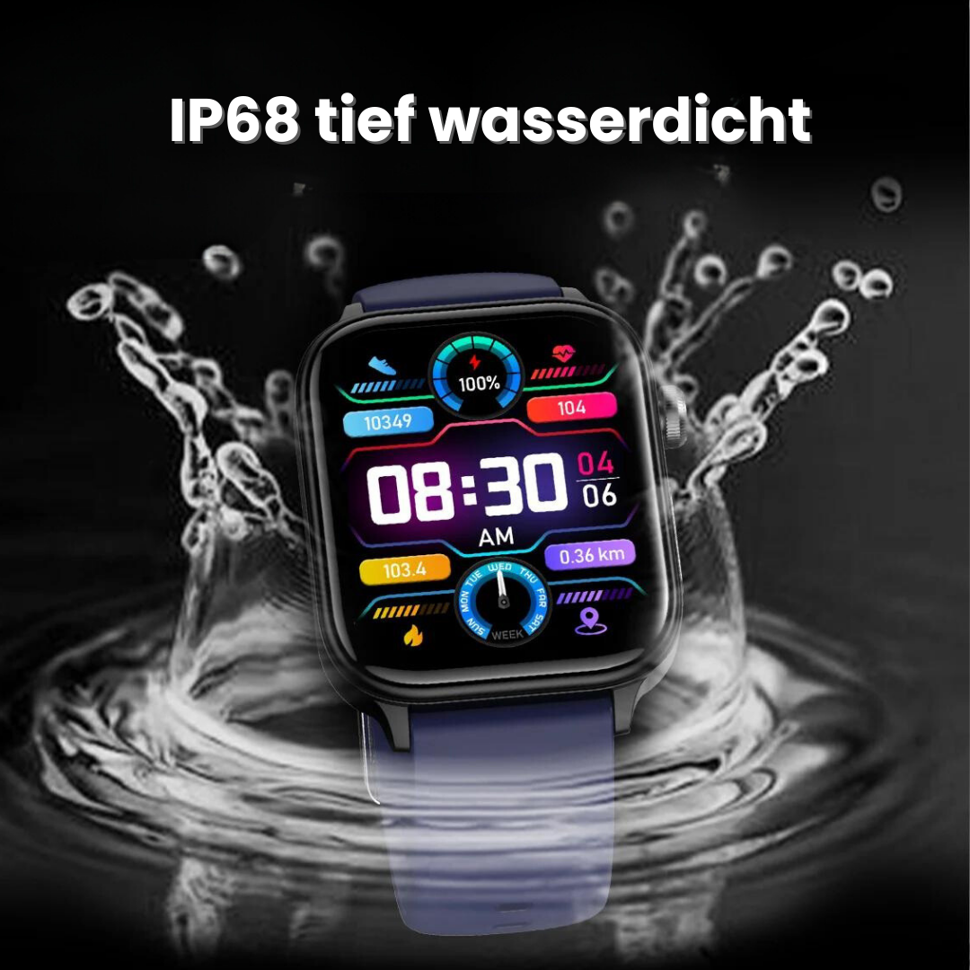 Uhr mit Blutzuckermessung | SOS-Notfallalarm & Vitalparameter-Tracking | GlucoCare SOS