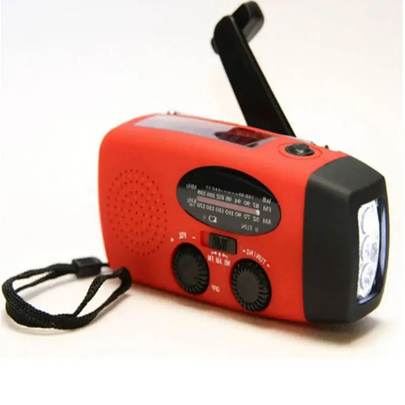 Notfallradio mit Powerbank | Kurbelradio mit Solar | USB & LED-Taschenlampe | CrankPower