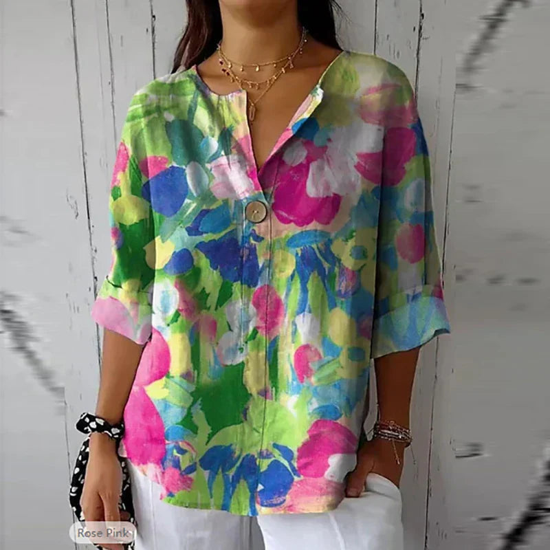 Gelsomina – Luftige Bluse Mit Blumenmuster