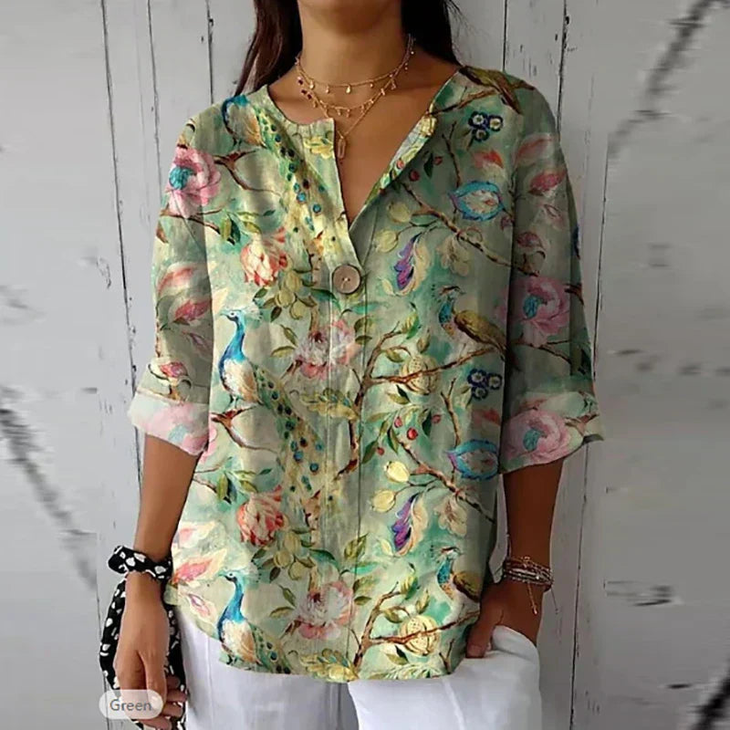 Gelsomina – Luftige Bluse Mit Blumenmuster
