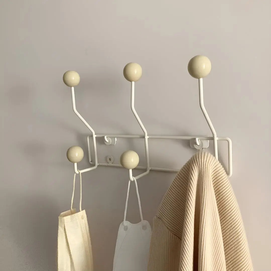 Wandgarderobe Gusseisen im Mid-Century-Stil mit 3 oder 4 Haken