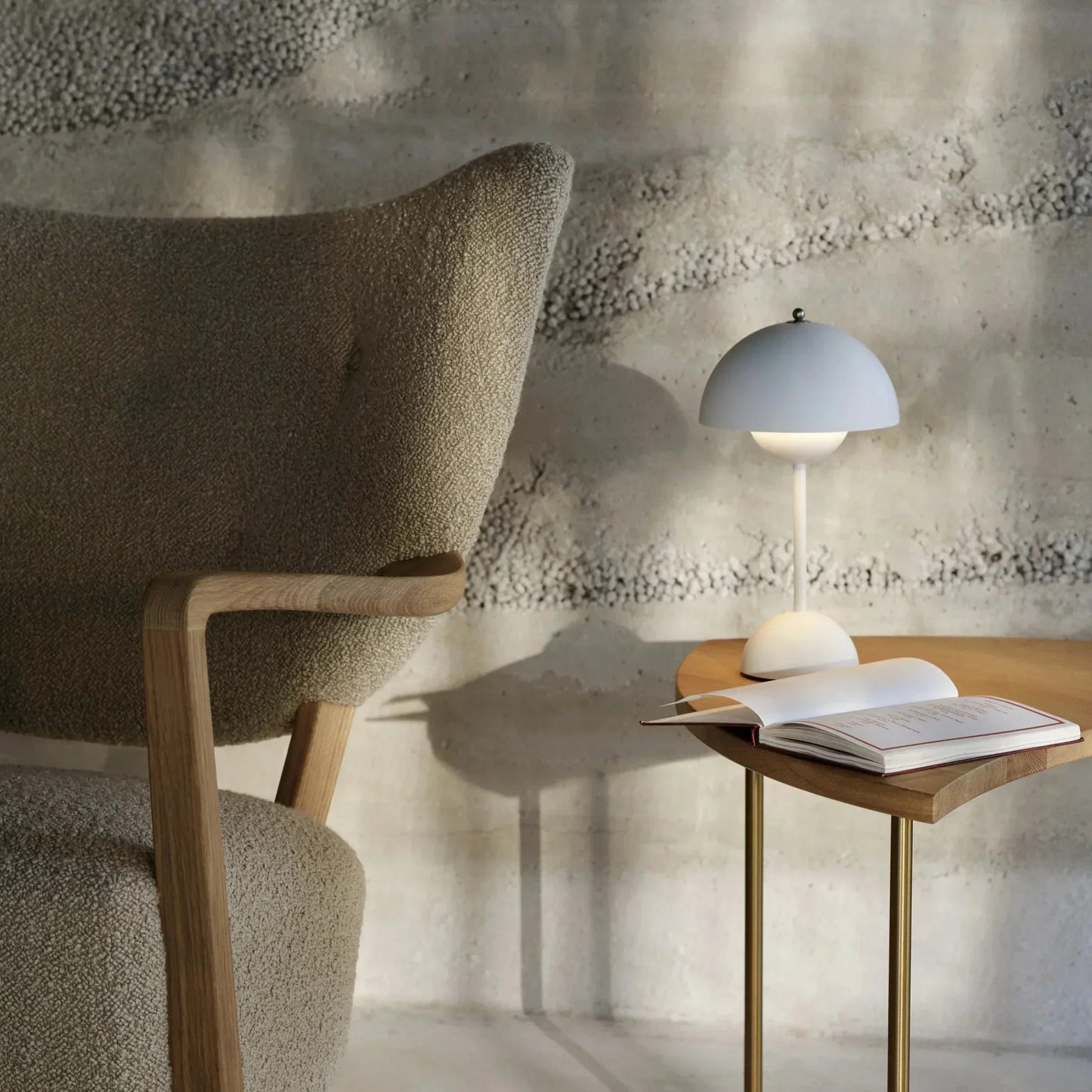 Kabellose LED-Tischlampe | Retro-Pilz-Design | Dimmbar per Touch | LumaShade
