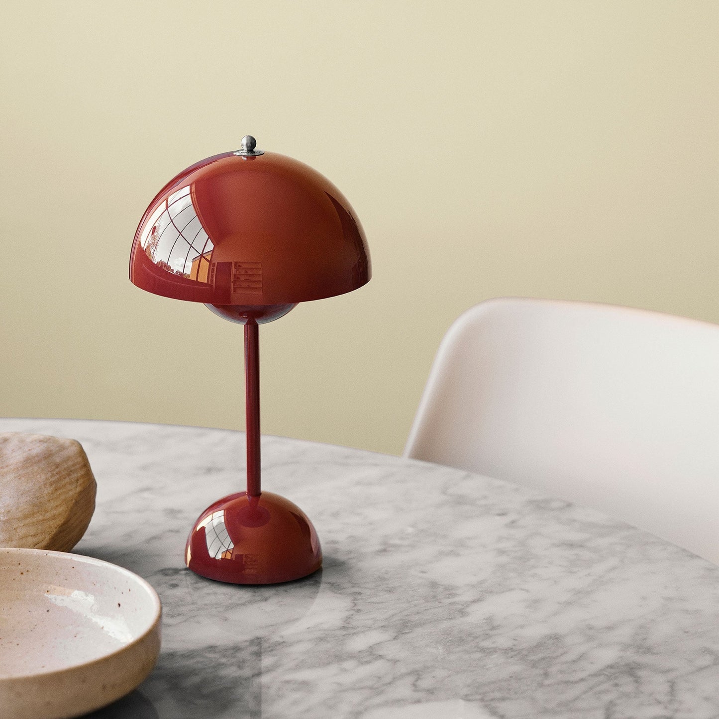 Kabellose LED-Tischlampe | Retro-Pilz-Design | Dimmbar per Touch | LumaShade