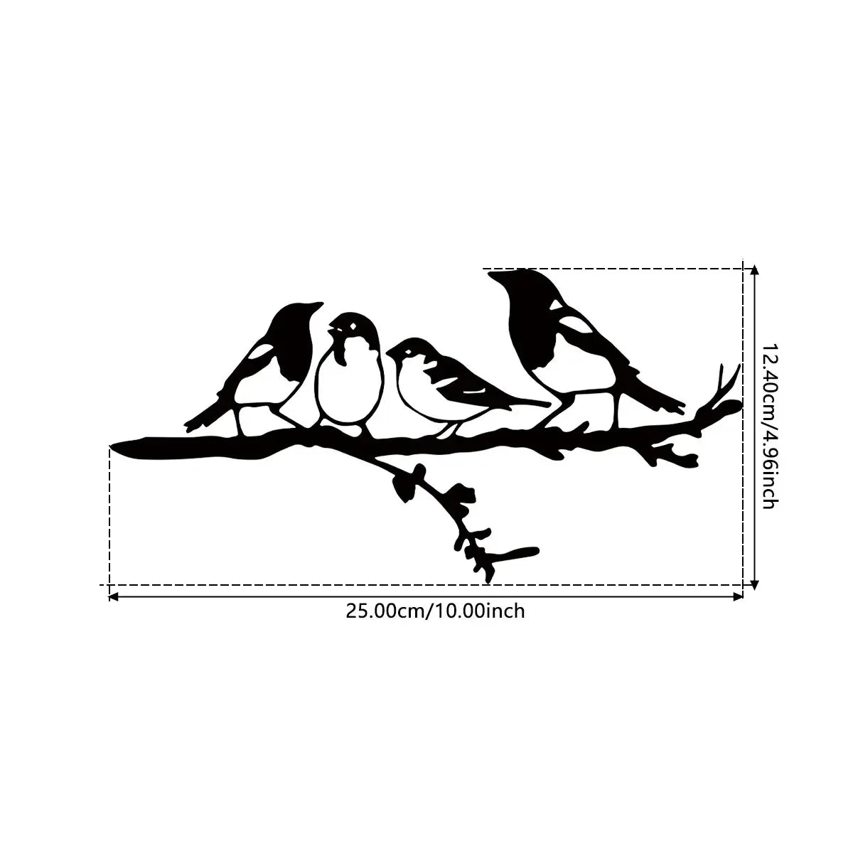ArtVireo Metall Vogel Baum- & Gartendekor | Silhouetten von Vögeln/Drachen/Feen/Hunden | Außendekoration