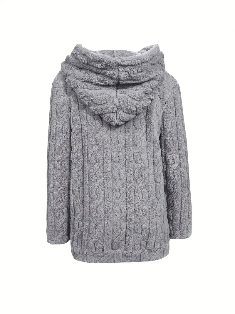 Ganka - Langarm Kapuzenpullover Mit Reißverschluss