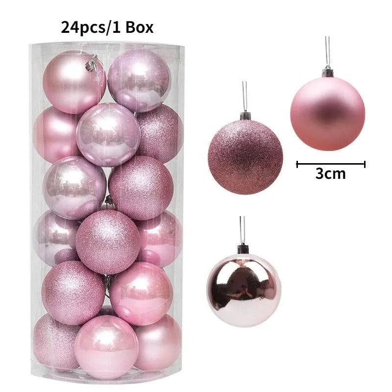 Weihnachtskugel-Set | Metallisch, glitzernd & matt | Vielseitige Dekoration