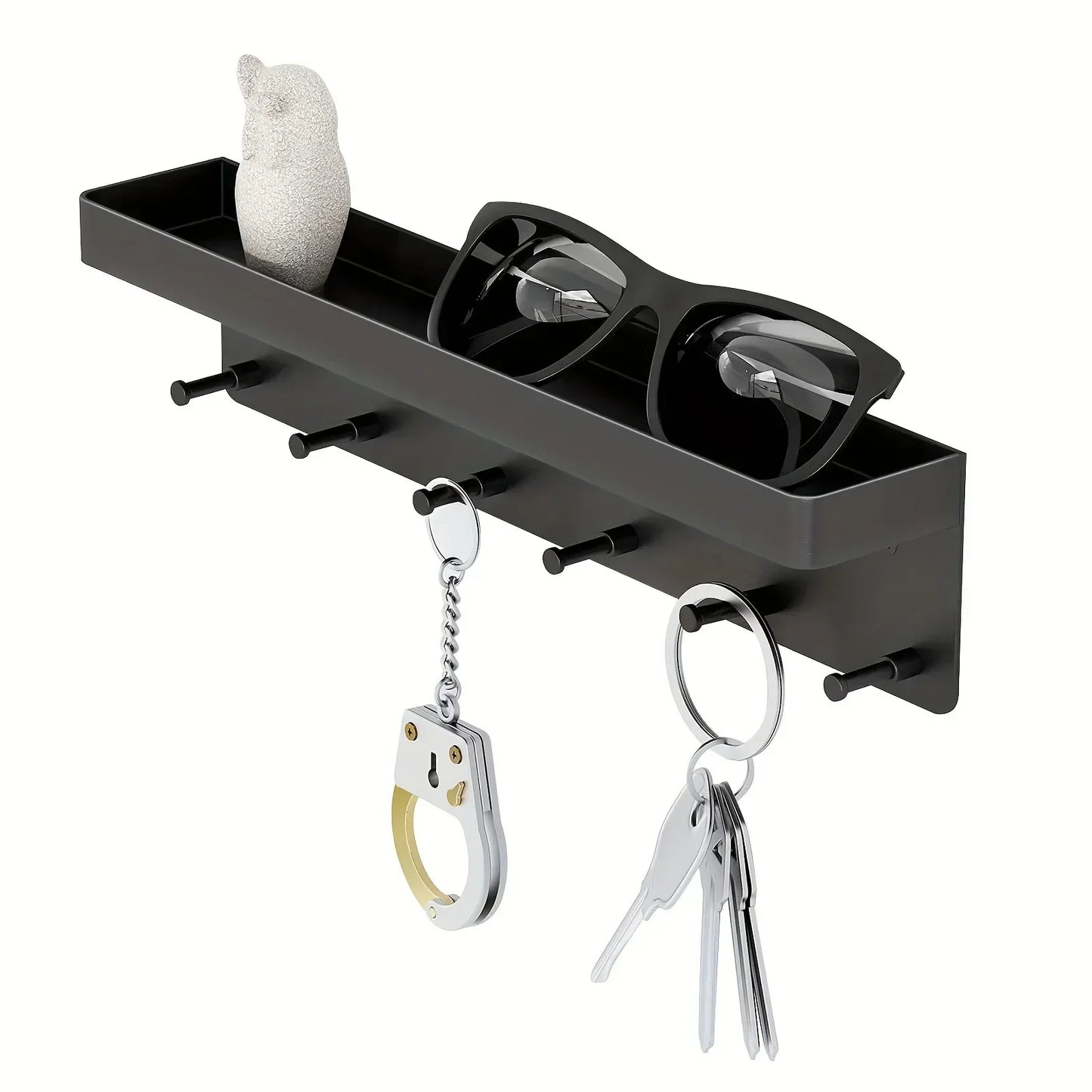 Wandregal mit Haken und Ablagefach – Platzsparende Wandorganisation