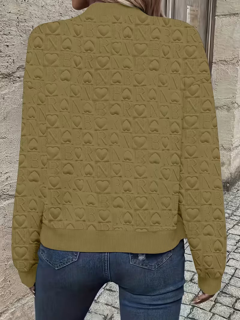 Lojina – Jacke MIT Reißverschluss Und Geprägtem Herzmuster