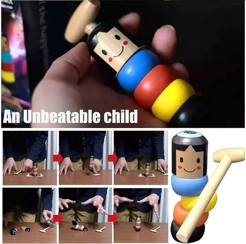 Magisches Holzspielzeug – Die Puppe, die immer wieder aufsteht!