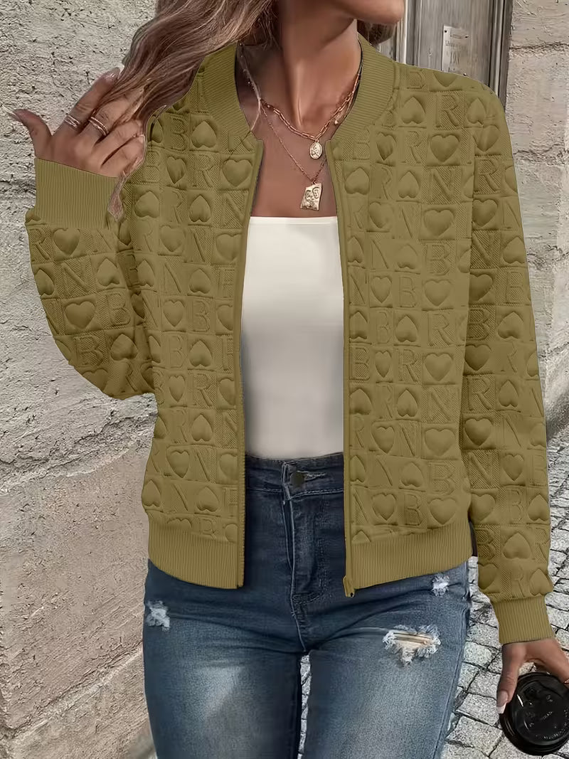 Lojina – Jacke MIT Reißverschluss Und Geprägtem Herzmuster