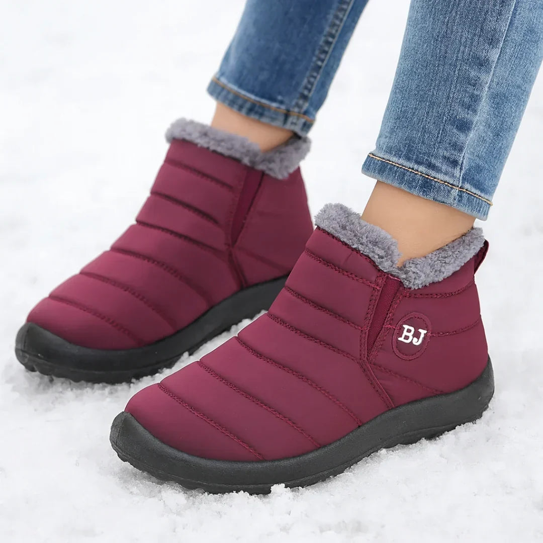 Damen Winterstiefel wasserabweisend mit Plüschfutter und Antirutschsohle