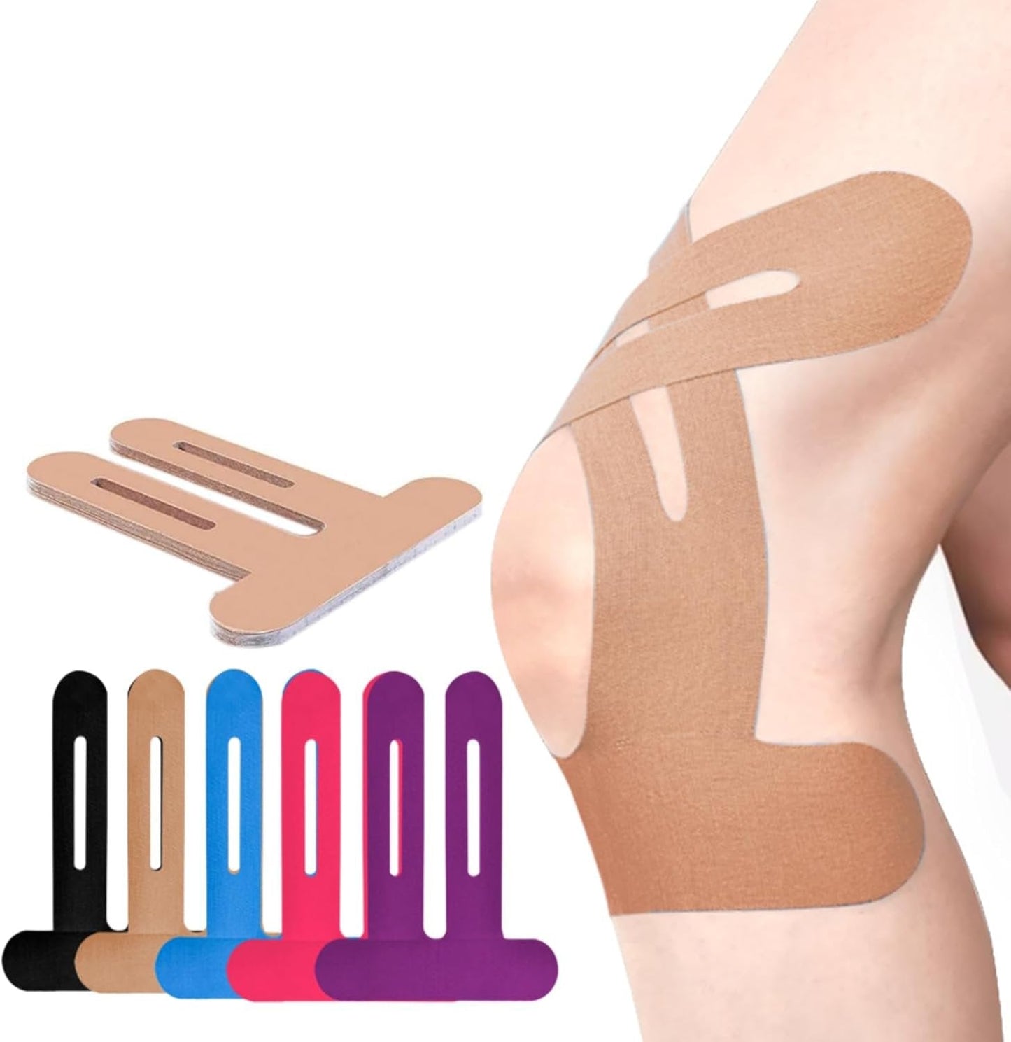 10+10 Gratis | Flexify | Vorgeschnittene Muskelpflaster-Knieschoner
