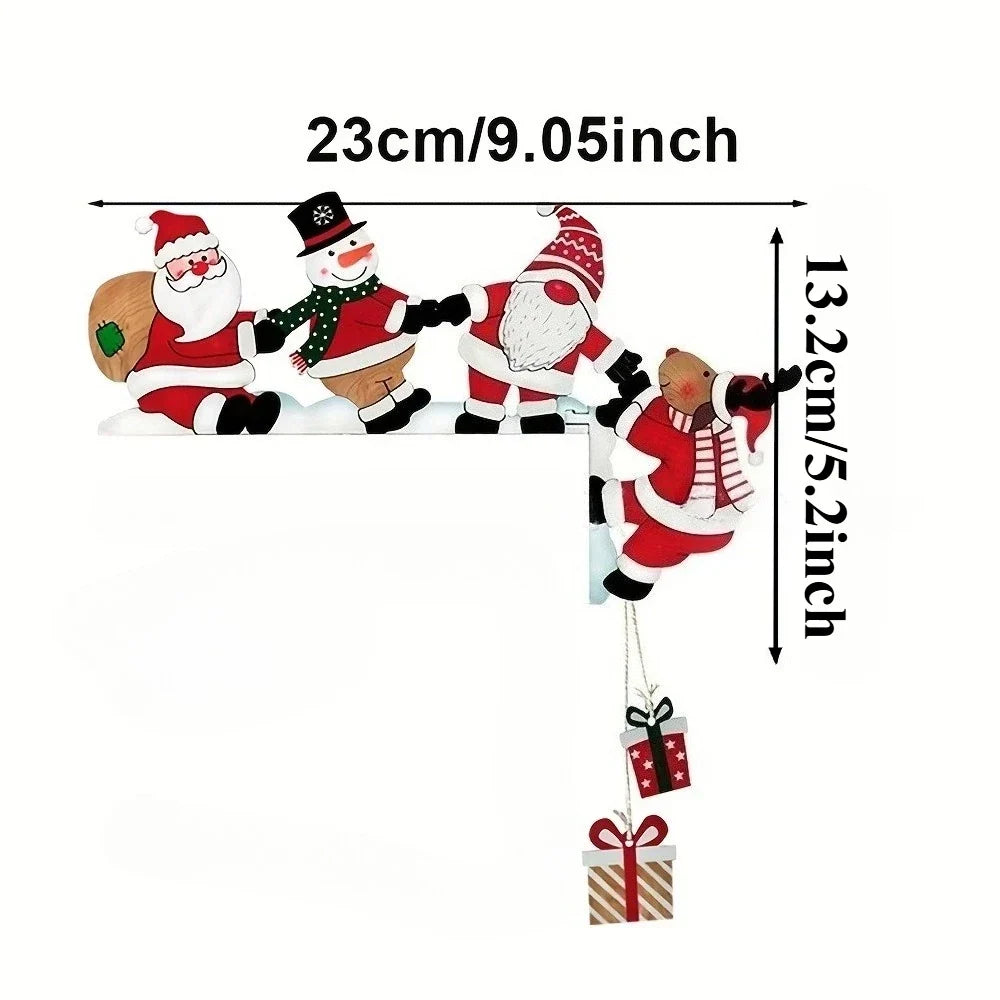 Netz zum Aufhängen von Weihnachtsmann-, Schneemann- und Rentier-Türrahmenaufsätzen