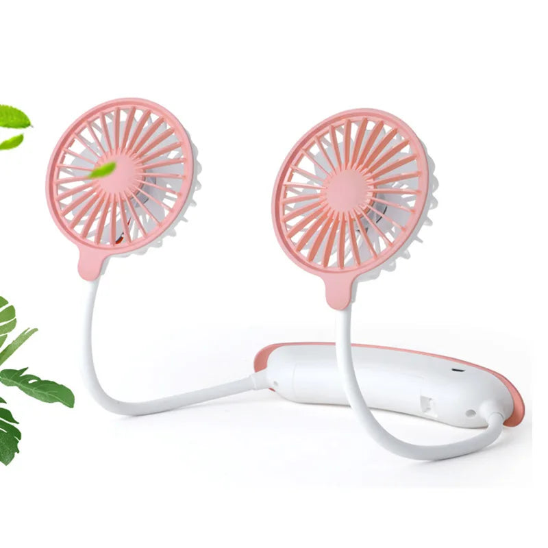 Breezino Mini Halsventilator | USB Wiederaufladbarer Nackenventilator | 30 cm Tragbarer Ventilator für Sport, Büro & im Freien