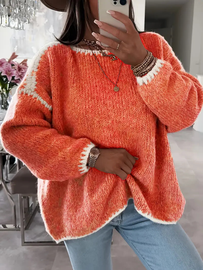 Usalda - Langärmeliger Strickpullover