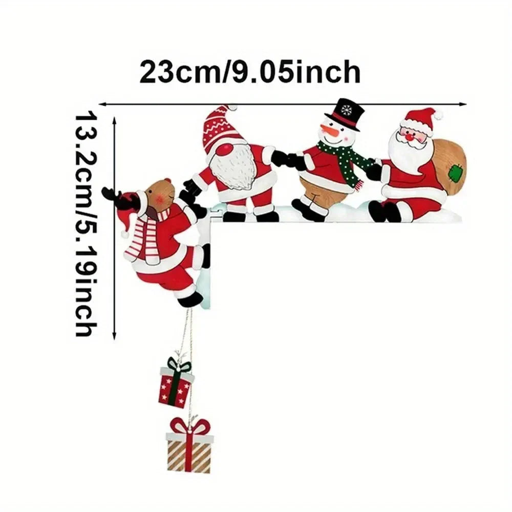 Netz zum Aufhängen von Weihnachtsmann-, Schneemann- und Rentier-Türrahmenaufsätzen