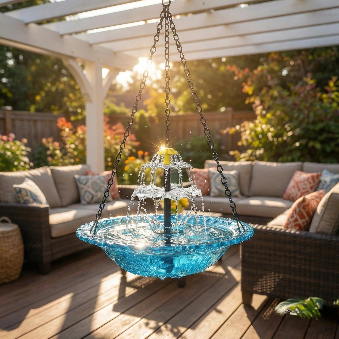 SunCascade | Umweltfreundlicher Solar-Wasserfall für sofortige Gartengemütlichkeit
