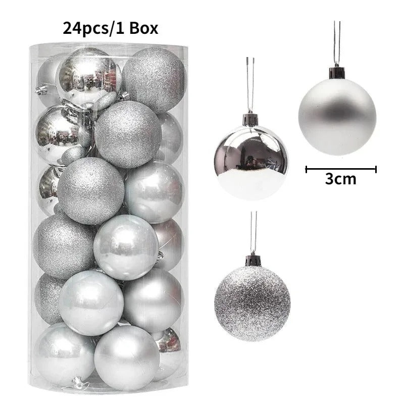 Weihnachtskugel-Set | Metallisch, glitzernd & matt | Vielseitige Dekoration