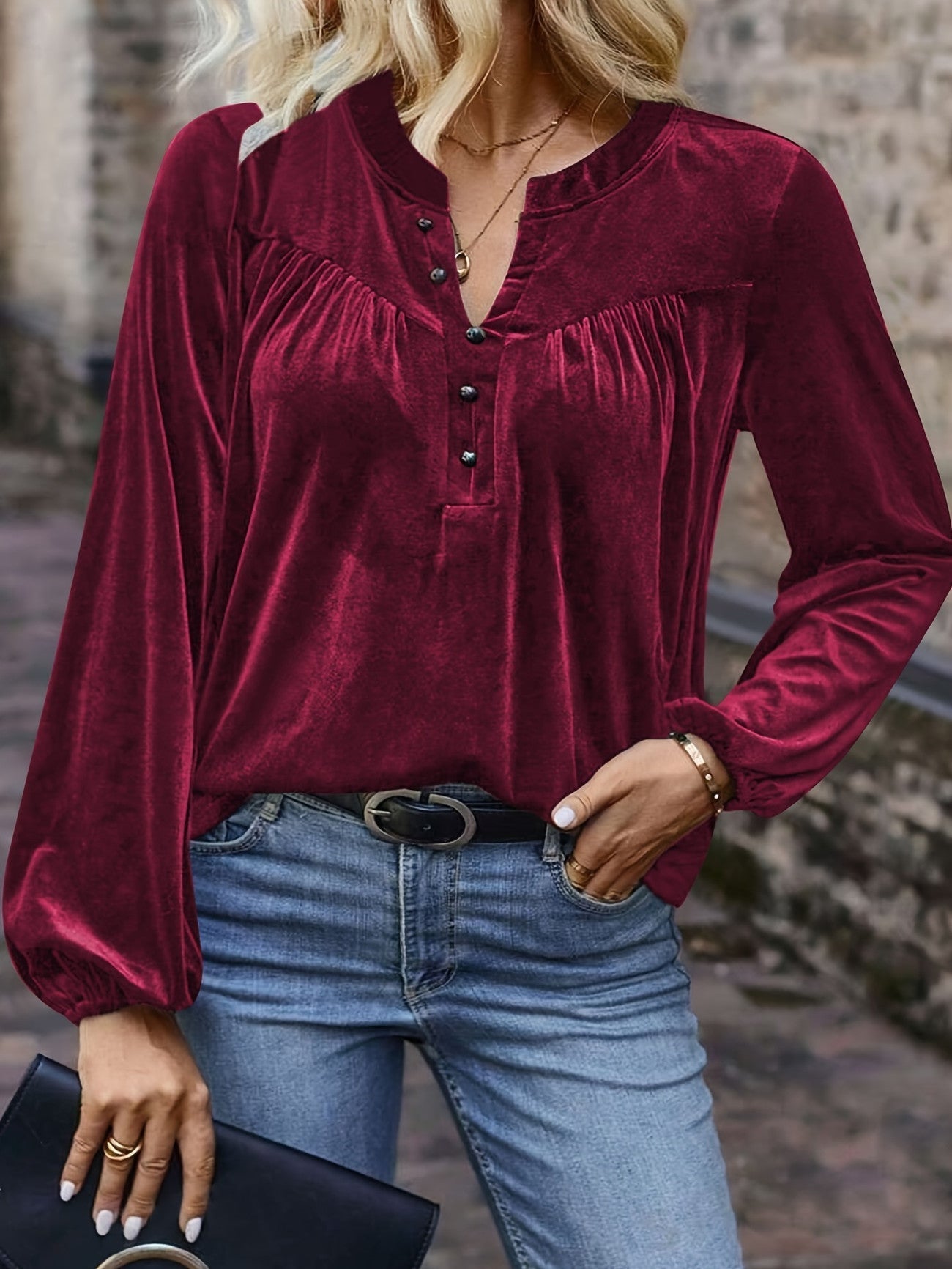 Ramina - Elegantes Langarm Hemd Laterne
