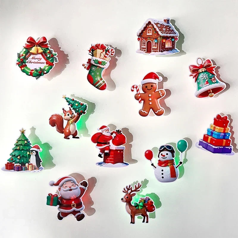 LED-Dekosticker | Klebefertige Festbeleuchtung | Weihnachtsmotive