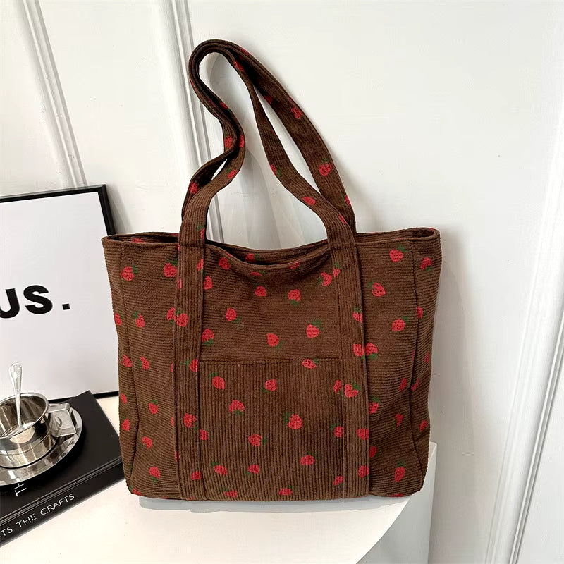 Kord-Erdbeeren Tasche