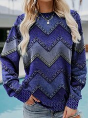 Damen Sweatshirt mit Rundhalsausschnitt und langen Ärmeln