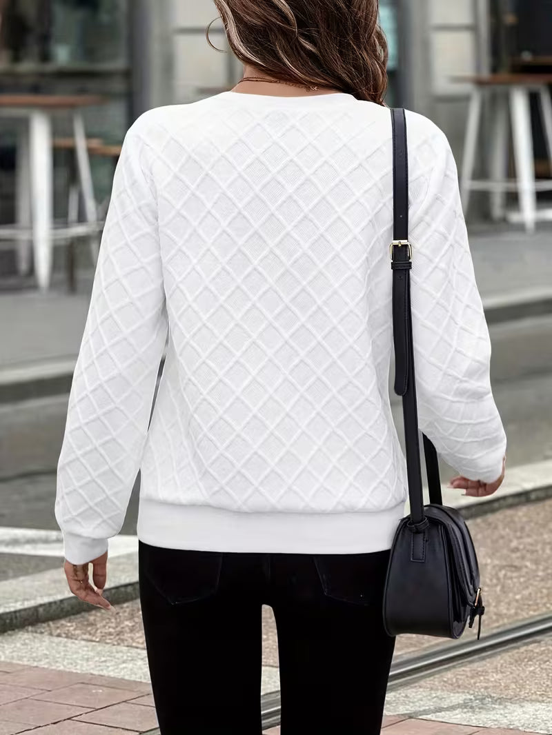 Juliet – Langärmliges Sweatshirt mit Strukturiertem Reißverschluss am Kragen