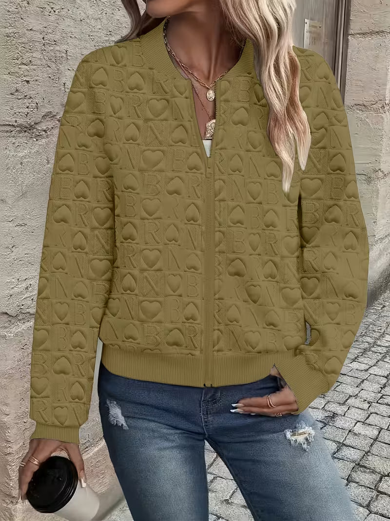 Lojina – Jacke MIT Reißverschluss Und Geprägtem Herzmuster
