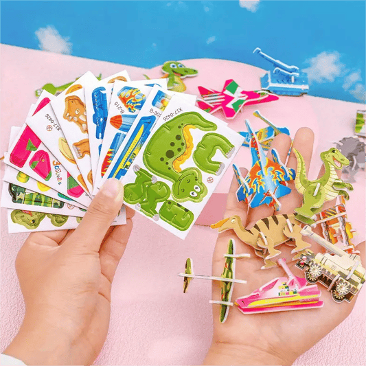 ImagiBuild – 3D Lernpuzzle-Set für Kinder (10er-Pack)