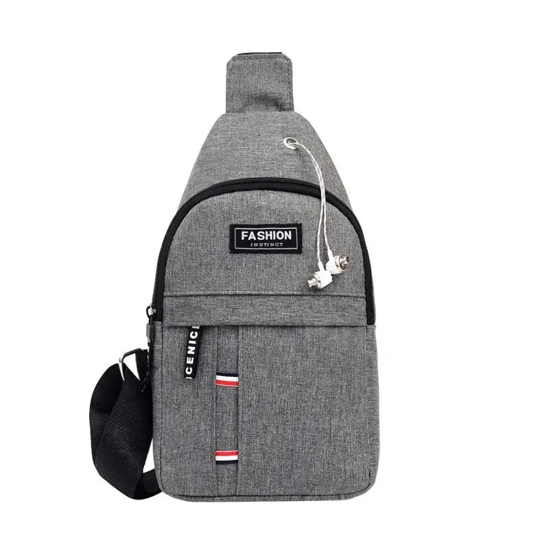 Herren-Slingtasche | Wasserabweisend mit großem Fassungsvermögen | Nylon-Canvas & verstellbarer Riemen | Reisen & Outdoor