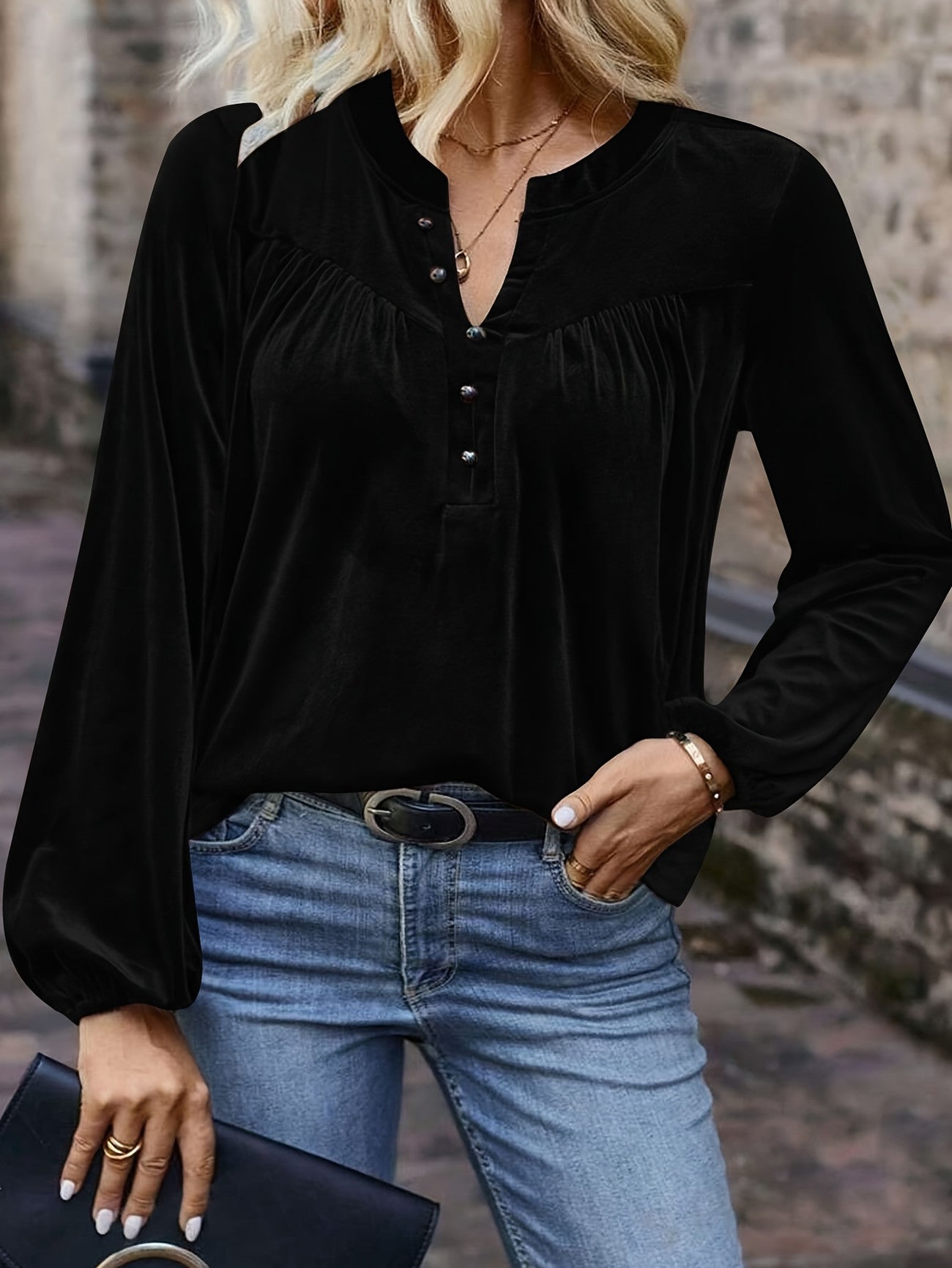 Ramina - Elegantes Langarm Hemd Laterne