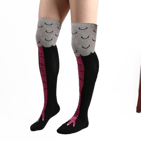 1+1 GRATIS | Chicken Legs Socken – Lustige Winter-Overknee-Socken