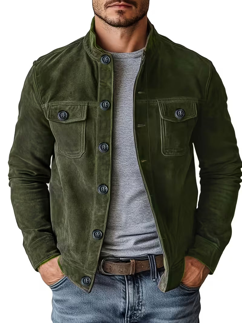 Jelil – Jacke in Wildlederoptik mit zwei Vordertaschen