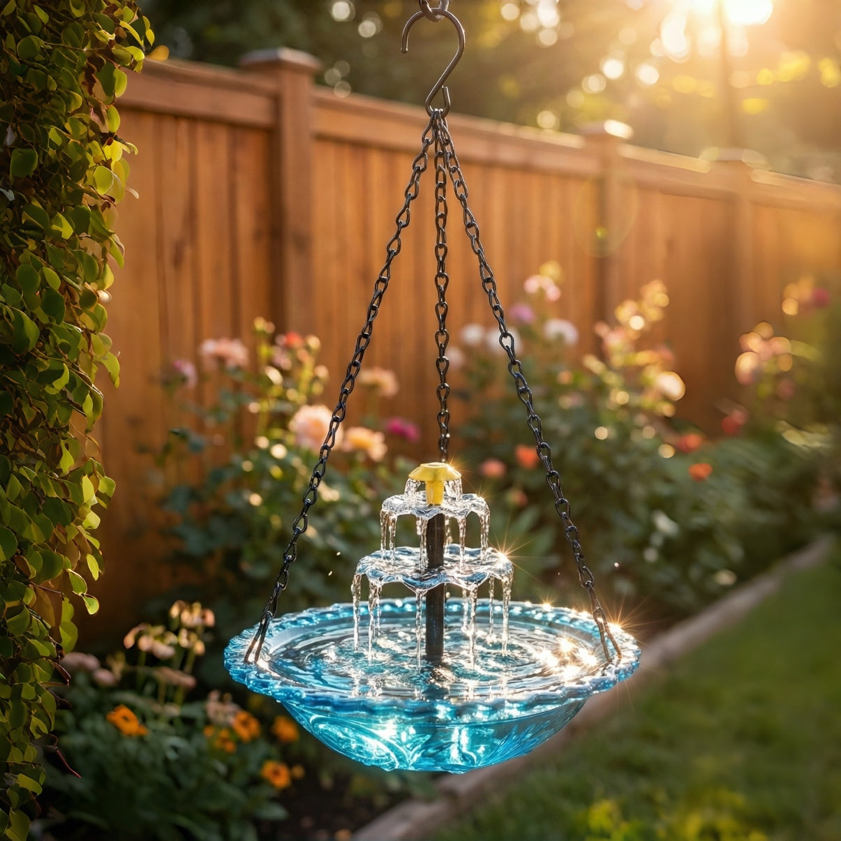 SunCascade | Umweltfreundlicher Solar-Wasserfall für sofortige Gartengemütlichkeit
