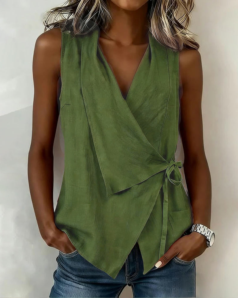 Anily – Schlichtes Wickel Tanktop