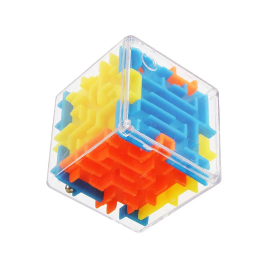3D Labyrinth-Puzzlespielzeug für Kinder | Sechsseitiger Labyrinthwürfel | 4 cm Mini | Kognitive Entwicklung