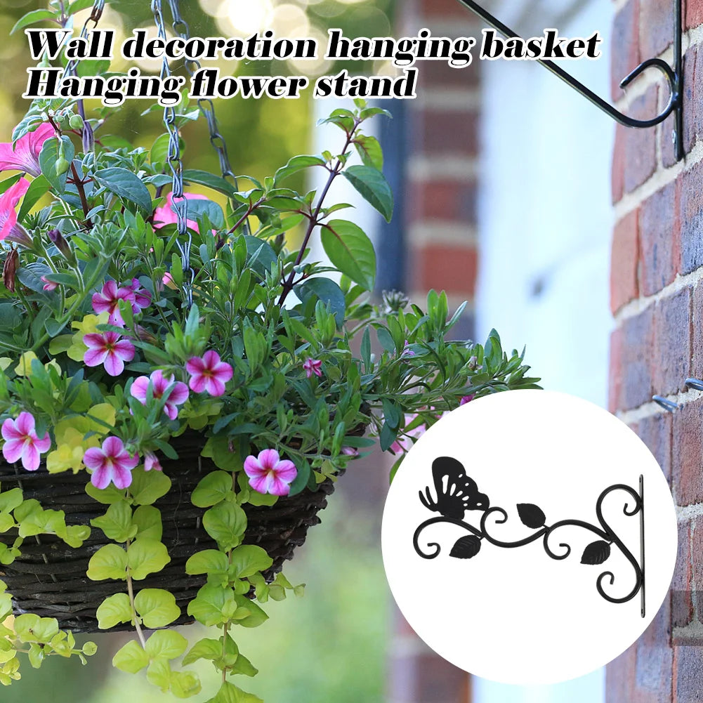 FloraHook Metall-Wandhaken für Pflanzen | Blumentopfhalter | Balkon- und Gartendekoration