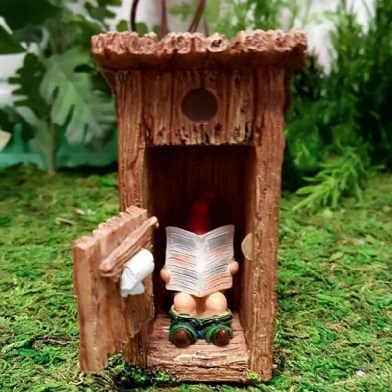 Naughtini Gartenzwerg-Figur mit Buch | Humorvolle Zwergenstatue aus Harz | 13 cm Dekorative Ornament