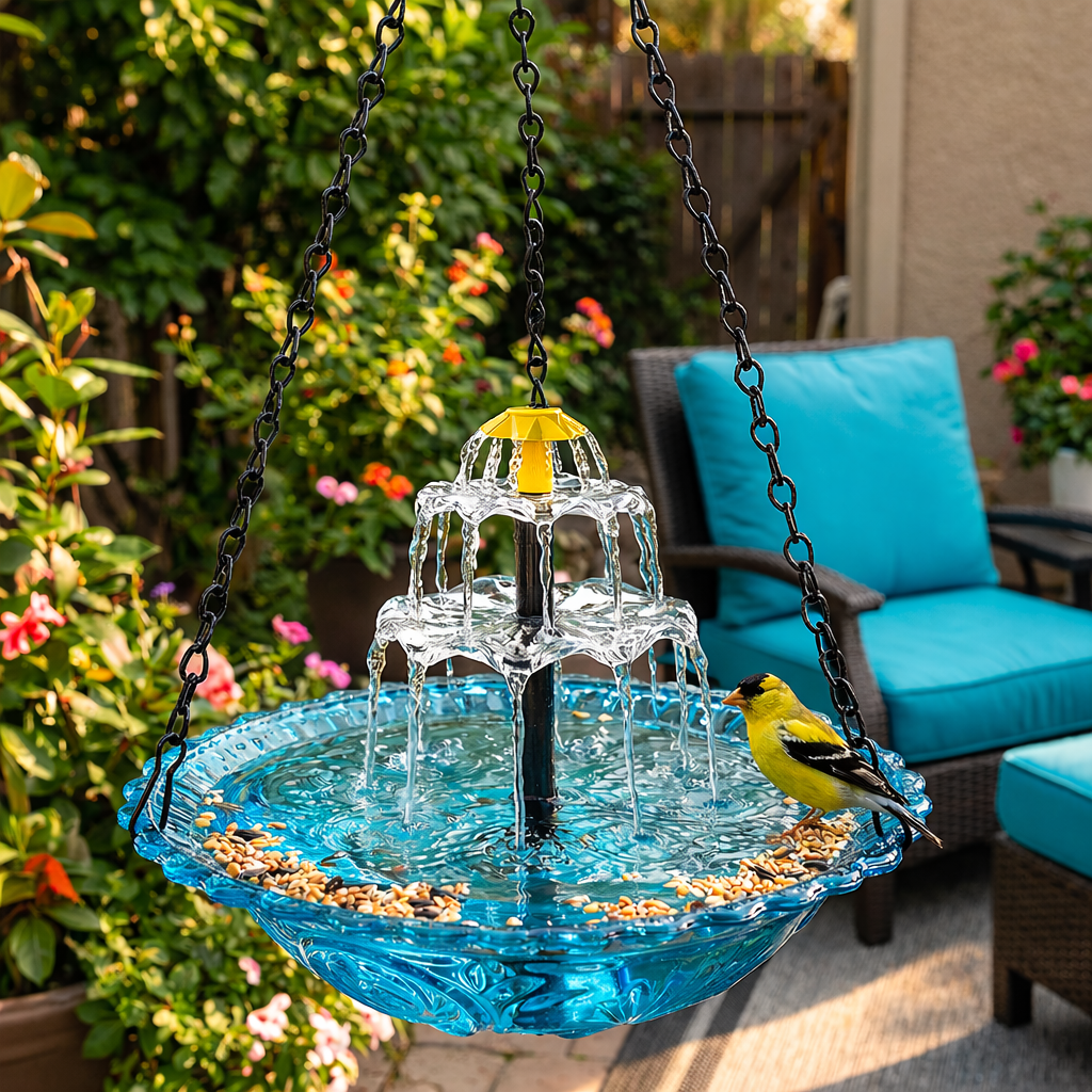 SunCascade | Umweltfreundlicher Solar-Wasserfall für sofortige Gartengemütlichkeit