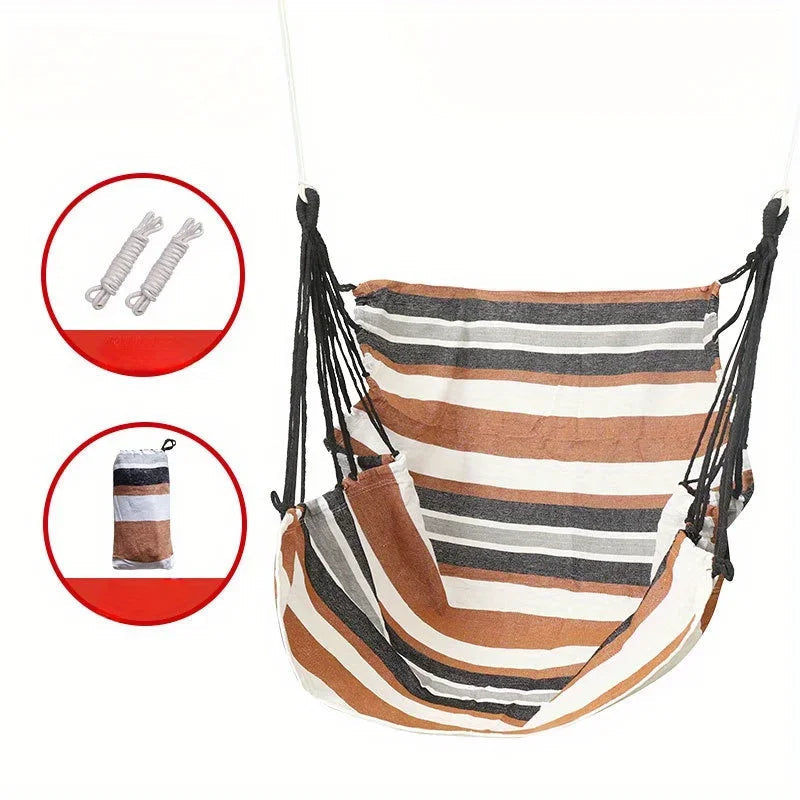 RelaxSwing Pro Klappbare Hängematte | Kipp-sicher & Rutschfest | Canvas Outdoor Schaukelstuhl | Freizeit-Sitzgelegenheit