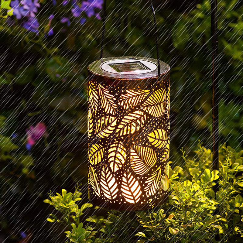 Solar Gartenlaterne mit Sonnenblumen-Muster