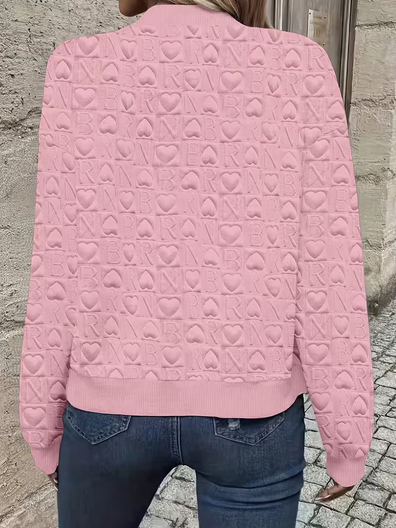 Lojina – Jacke MIT Reißverschluss Und Geprägtem Herzmuster